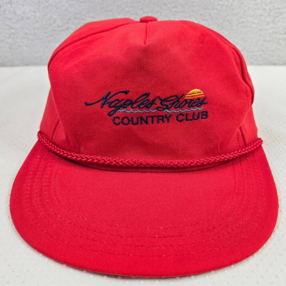Vintagle Naples Shores Country Club Rope Hat Mens Adjustable Leather Strap